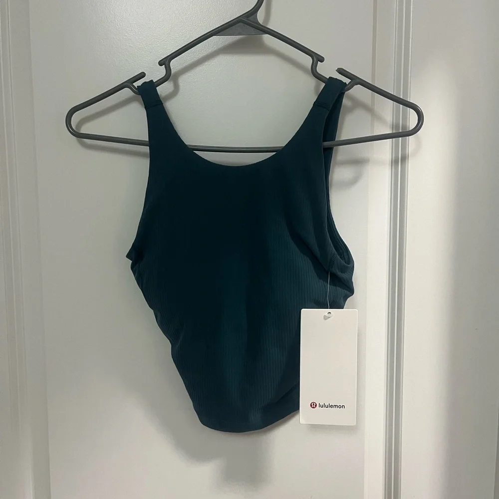 Lululemon Align Ribbed High Neck Tank GRNJ Size 2 NWT - Picture 3 of 5